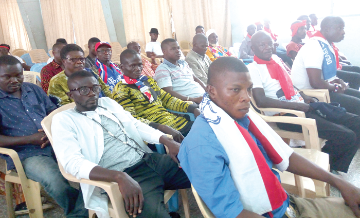 Some of the NPP supporters at the press conference Some of the NPP supporters at the press conference
